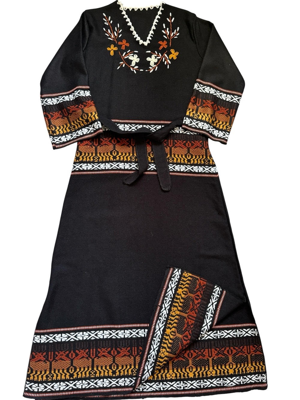 Vintage 70s Embroidered Kaftan Dress